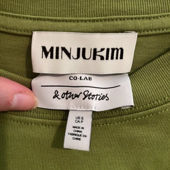 Minju Kim x & Other Stories Green Voluminous Dress - Picture 4 of 4